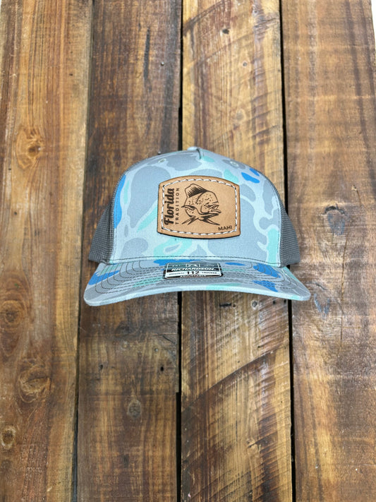 Saltwater Duck Camo/Grey Mahi Leather Patch 112