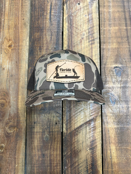 Camo/Chocolate Chip Leather Patch Fishing Boat 112