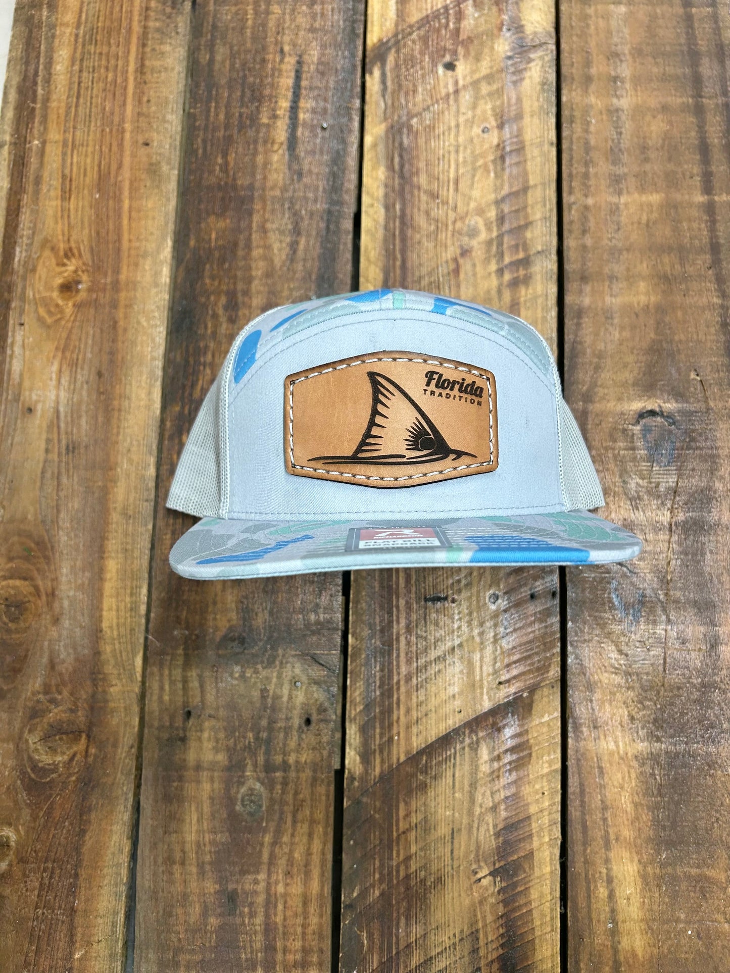 Saltwater Duck Camo Redfish 7 Panel Flat Bill
